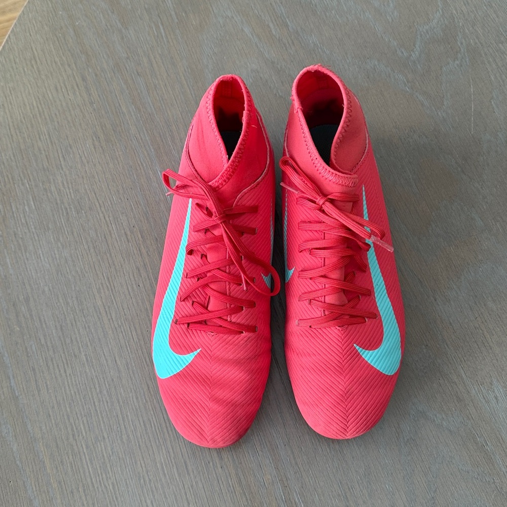 Nike Superfly 10 Club FG/MG Soccer Cleats (Ember Glow/Aurora Green)